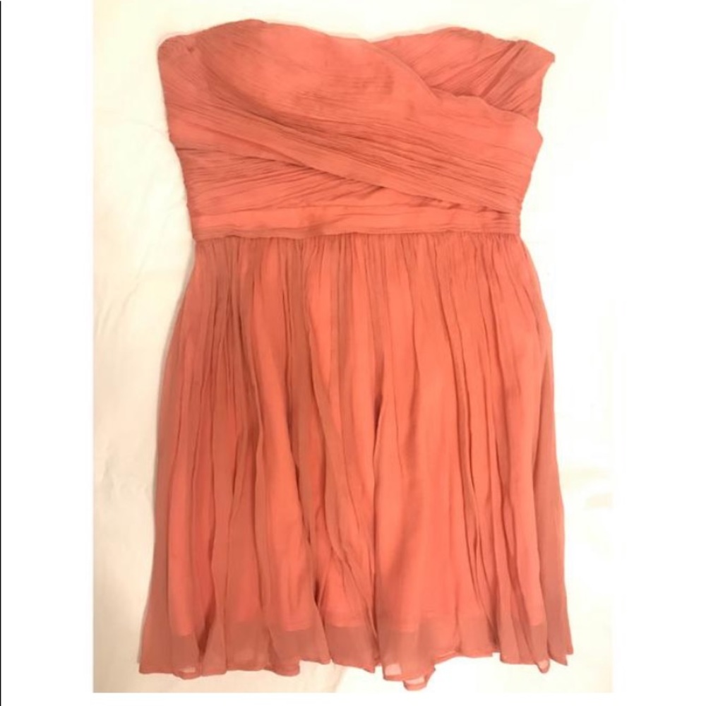 JCrew Arabella silk chiffon strapless dress. - Picture 9 of 10